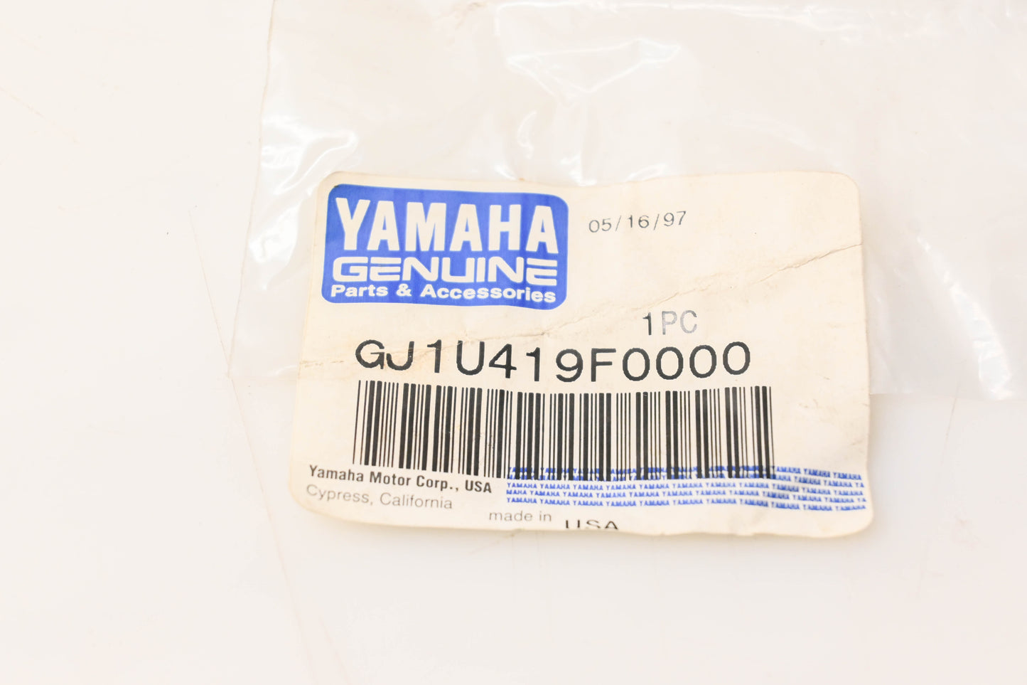 New OEM Yamaha GJ1-U419F-00-00 Decal NOS