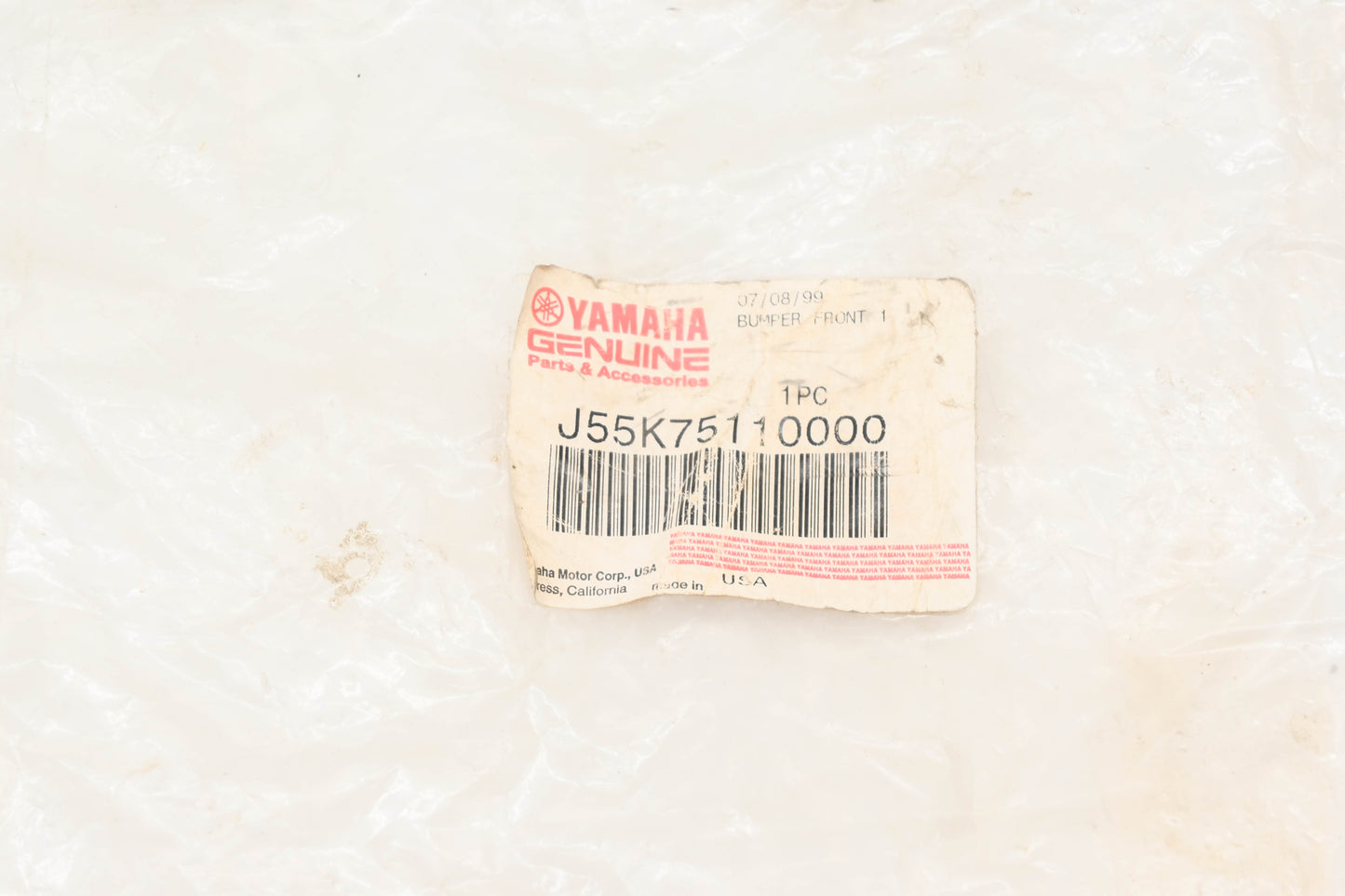 New OEM Yamaha J55-K7511-00-00 Front Bumper NOS