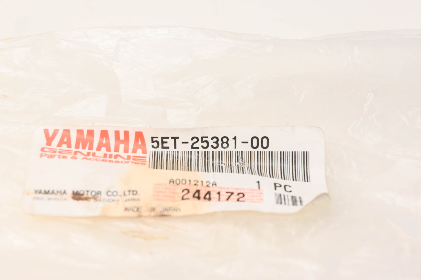 New OEM Yamaha 5ET-25381-00-00 Rear Axle Bolt NOS