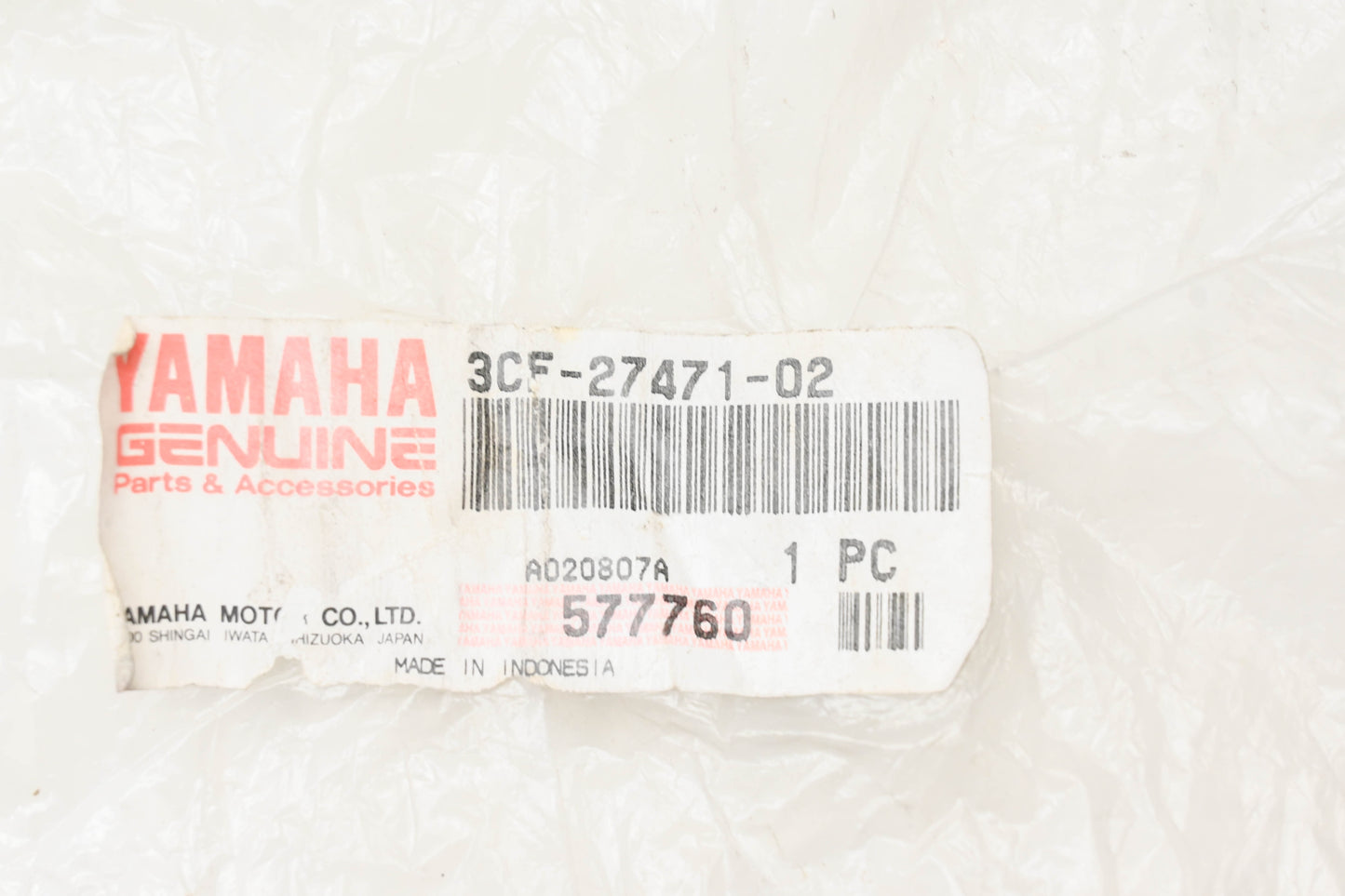 New OEM Yamaha 3CF-27471-02-00 Foot Rest Bar NOS