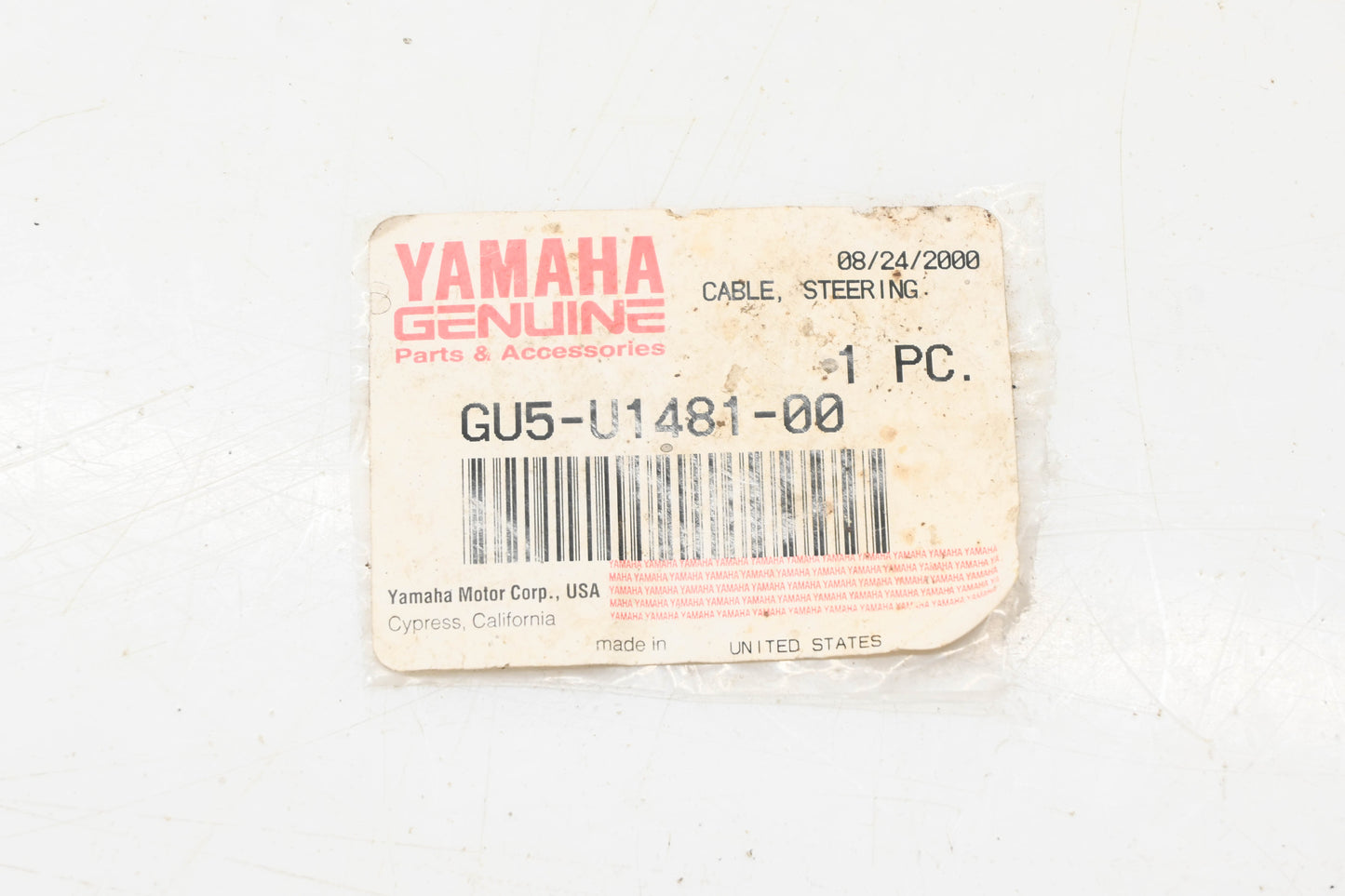 New OEM Yamaha GU5-U1481-00-00 Steering Cable NOS