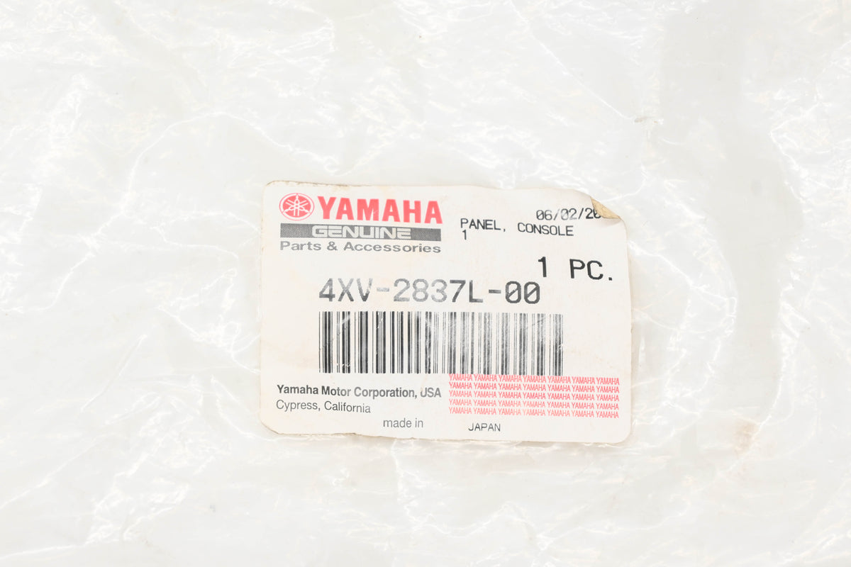 New OEM Yamaha 4XV-2837L-00-00 Console Panel NOS