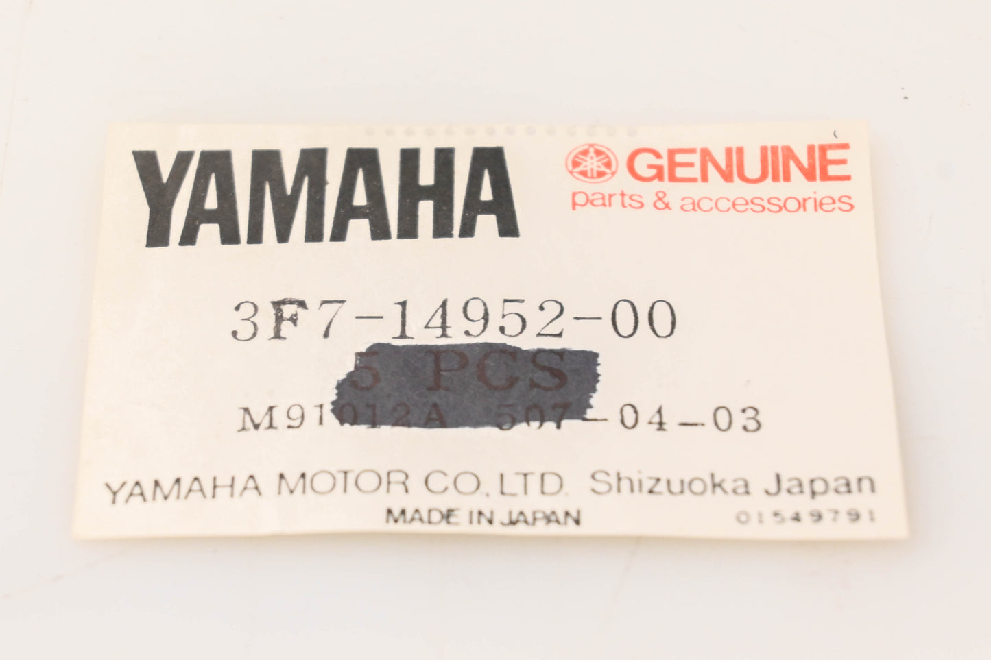 New OEM Yamaha 3F7-14952-00-00 Washer NOS