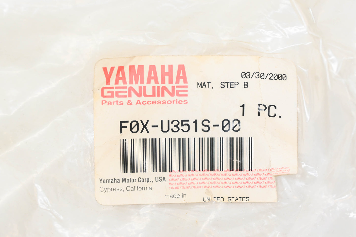 New OEM Yamaha F0X-U351S-00-00 Step Mat NOS