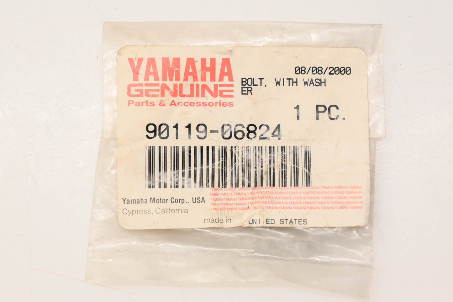 New OEM Yamaha 90119-06824-00 Bolts With Washer Qty 2 NOS