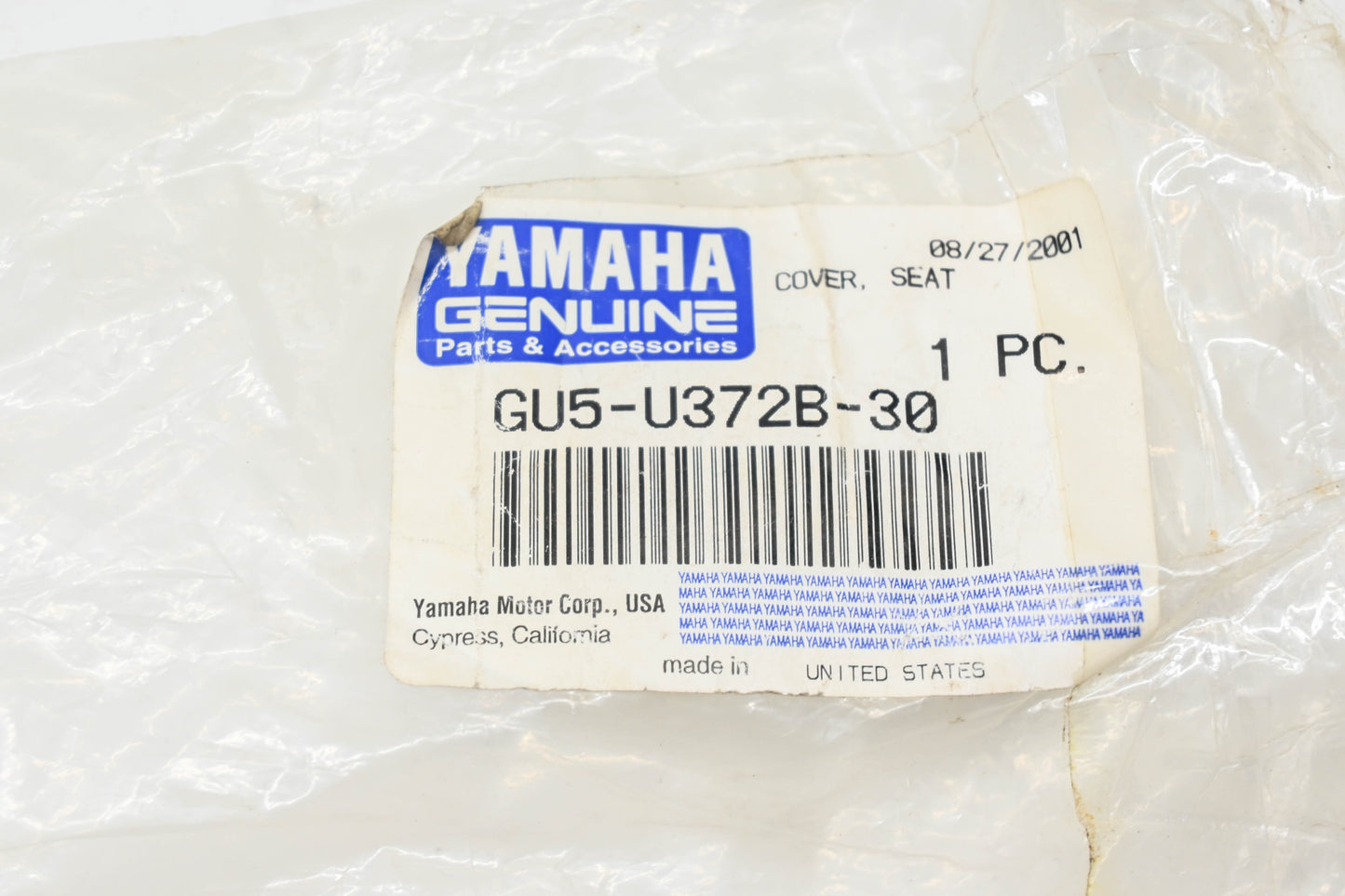 New OEM Yamaha GU5-U372B-30-00 Seat Cover NOS