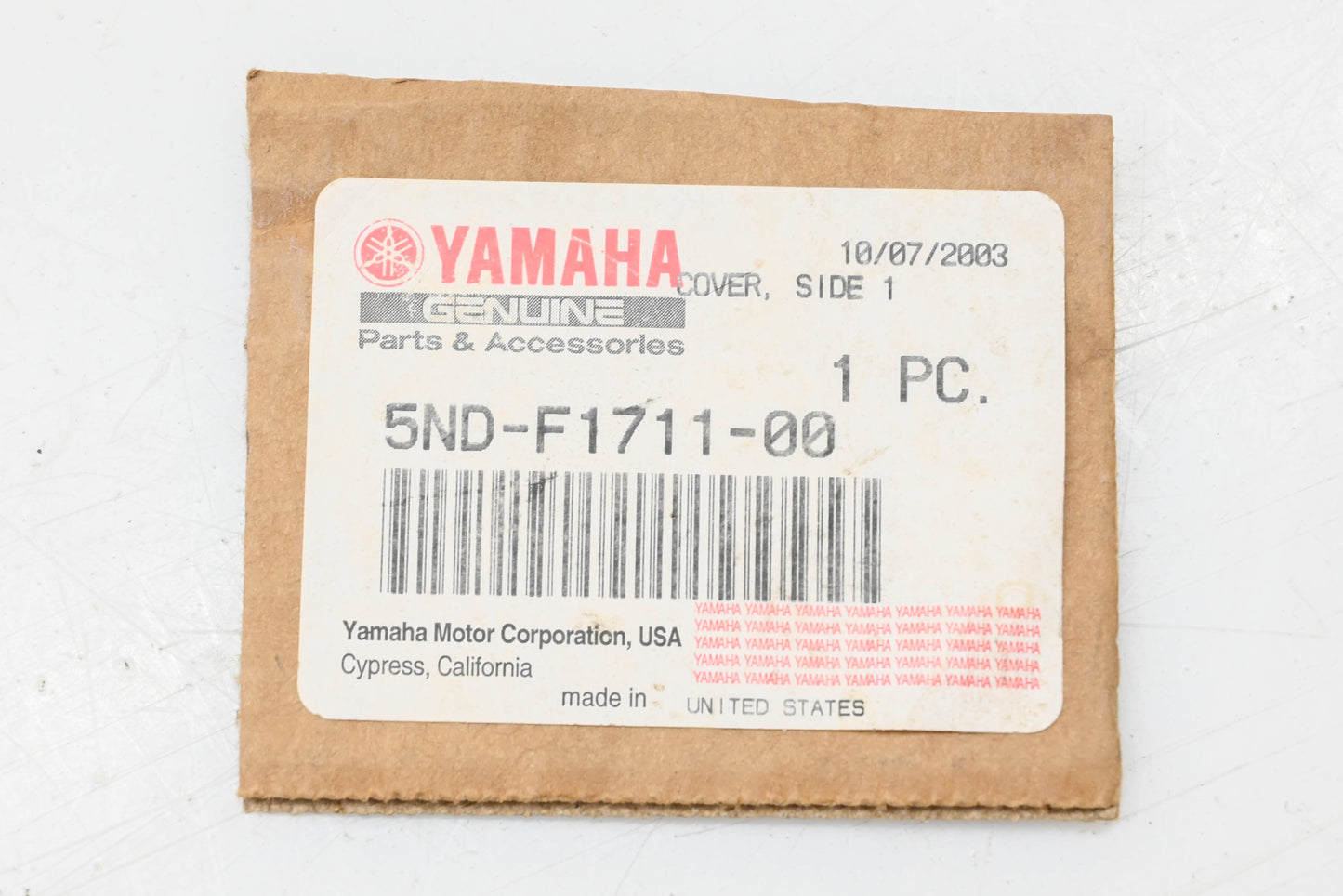 New OEM Yamaha 5ND-F1711-00-00 Left Side Panel Cover NOS