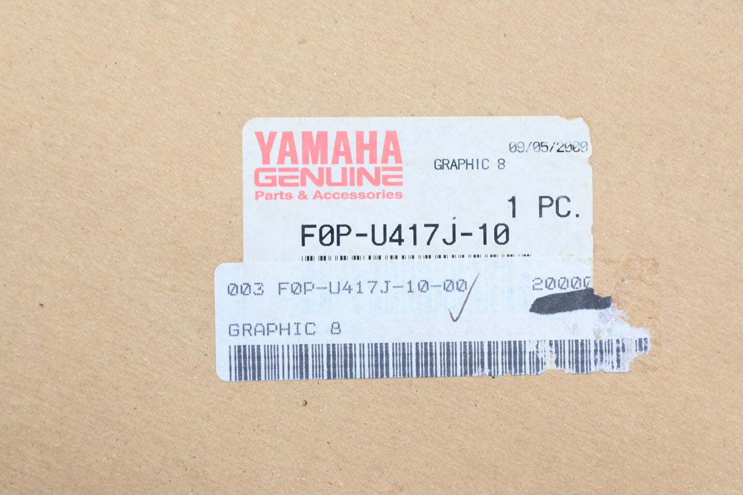 New OEM Yamaha F0P-U417J-10-00 XL800 Graphic Decal NOS