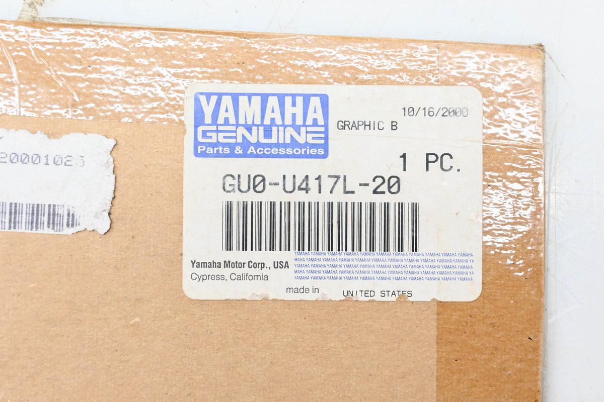 New OEM Yamaha GU0-U417L-20-00 Graphic B Decal NOS