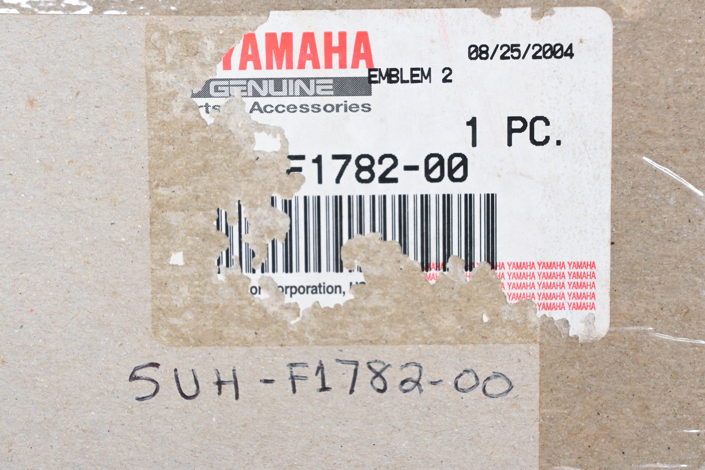 New OEM Yamaha 5UH-F1782-00-00 Red Bruin 350 Emblem Decal NOS