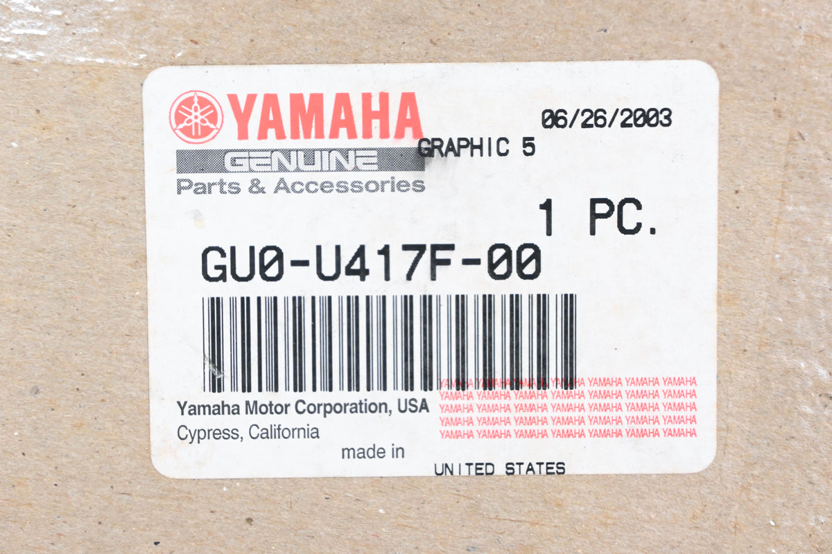 New OEM Yamaha GU0-U417F-00-00 GP800 Graphic Decal NOS