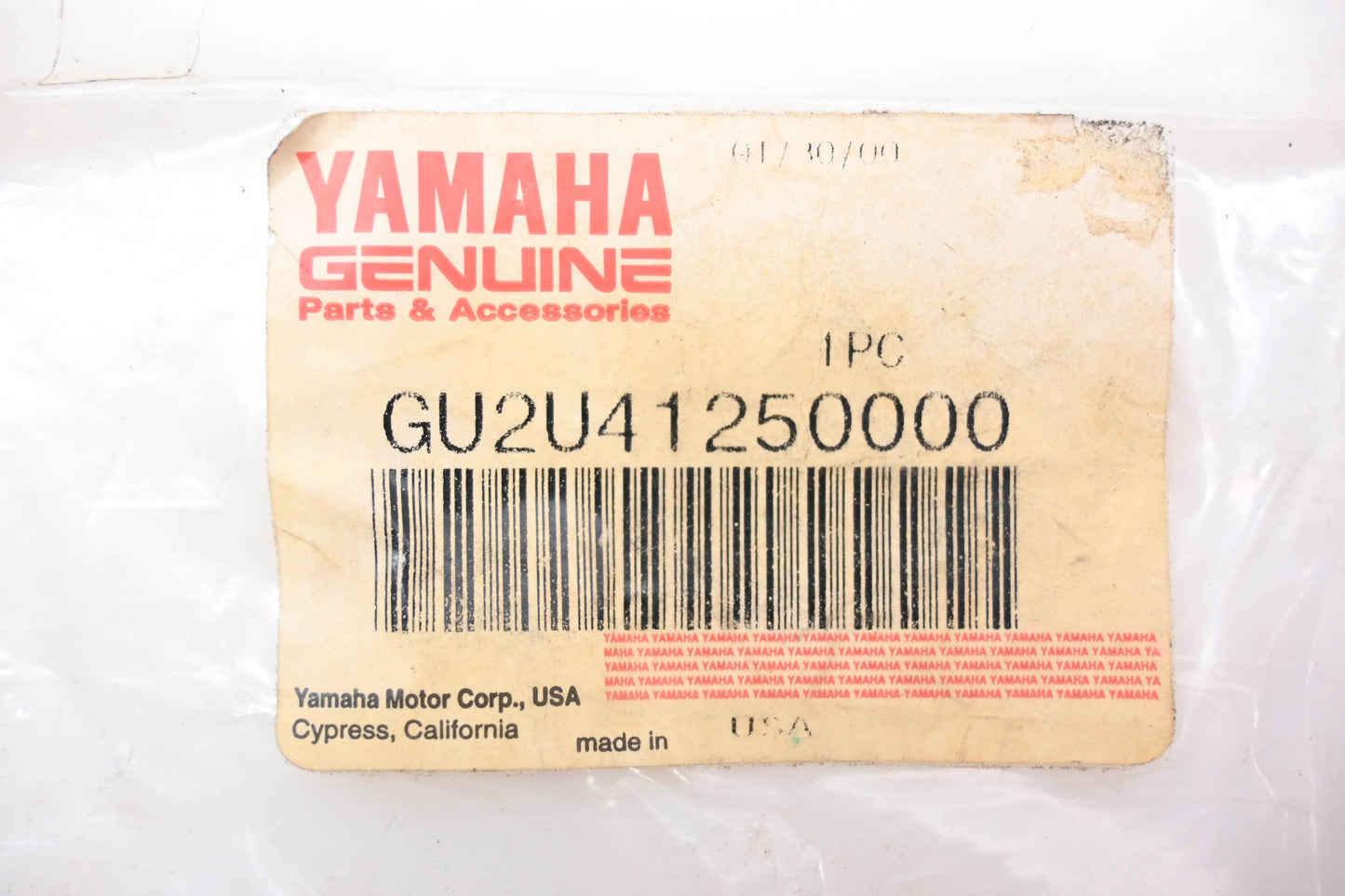 New OEM Yamaha GU2-U4125-00-00 Decal NOS