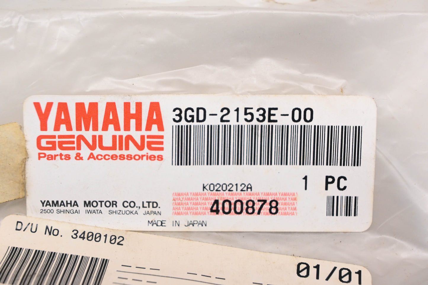 New OEM Yamaha 3GD-2153E-00-00 White Emblem Decal NOS