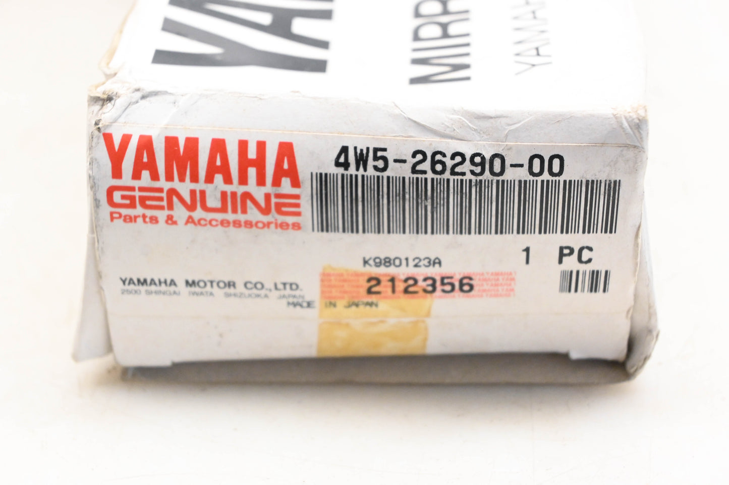 New OEM Yamaha 4W5-26290-00-00 Black Righthand Side Mirror Assembly NOS
