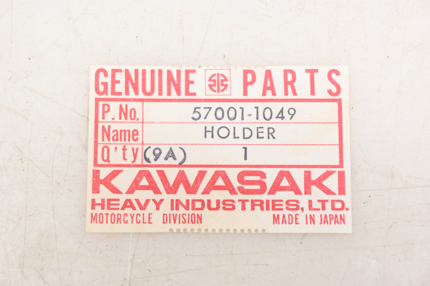 New OEM Kawasaki 57001-1049 Dial Gage Holder Plate NOS
