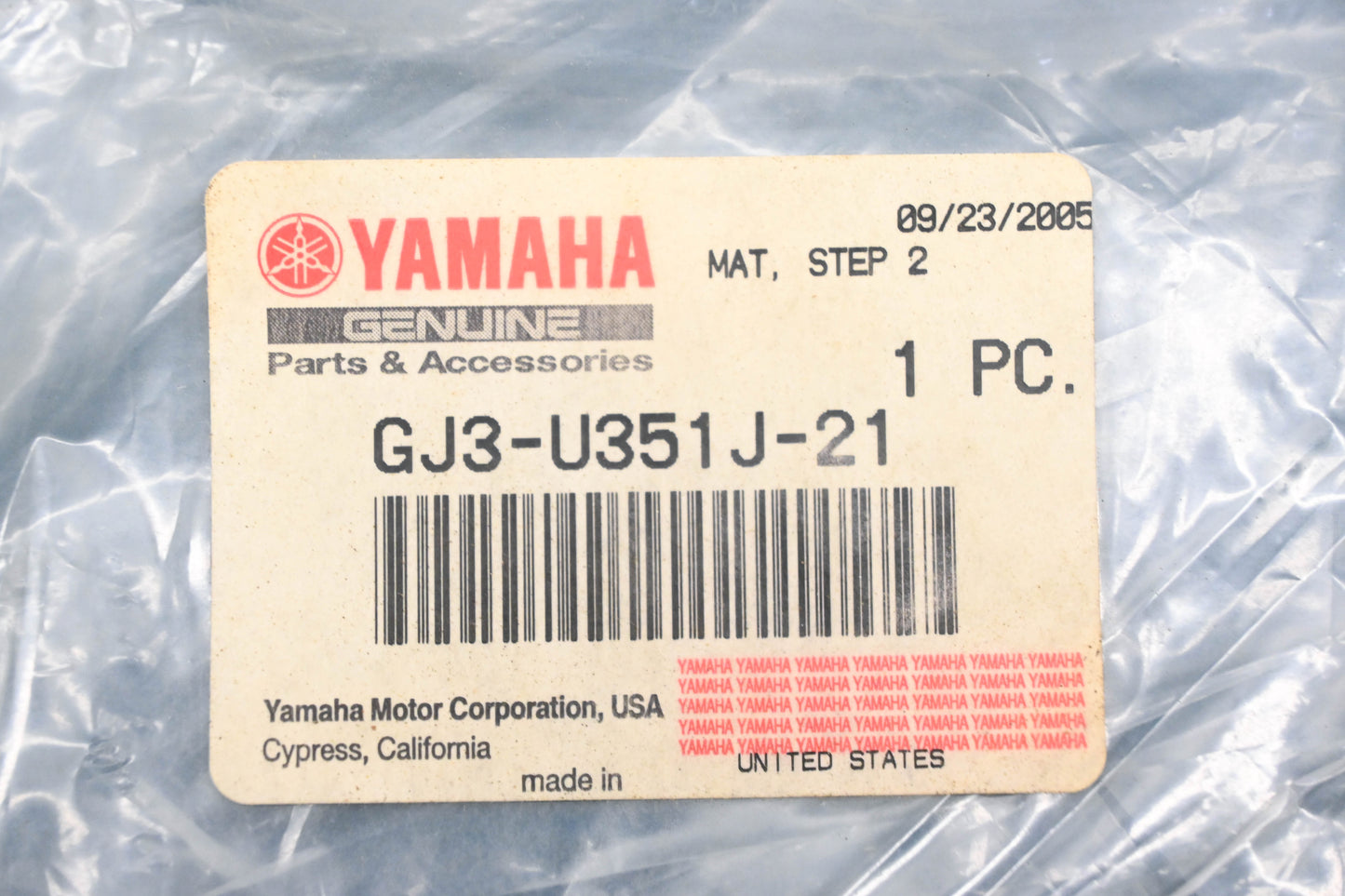 New OEM Yamaha GJ3-U351J-21-00 Aqua Blue Step Mat #2 NOS