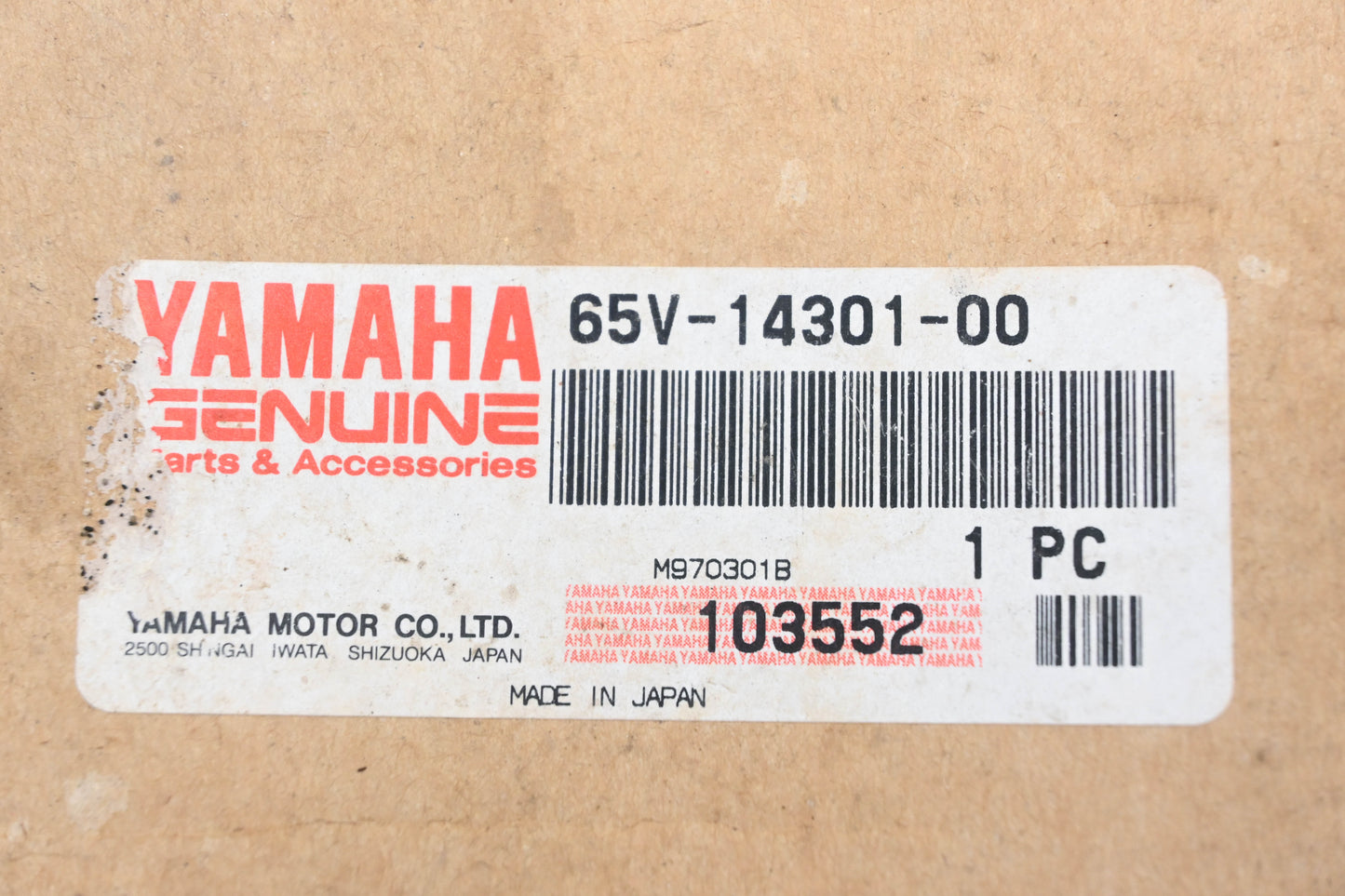 New OEM Yamaha 65V-14301-00-00 Mikuni Carburetor Assembly NOS