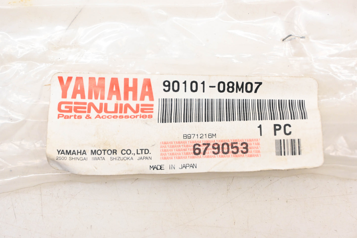 New OEM Yamaha 90101-08M07-00 Hex Bolt NOS