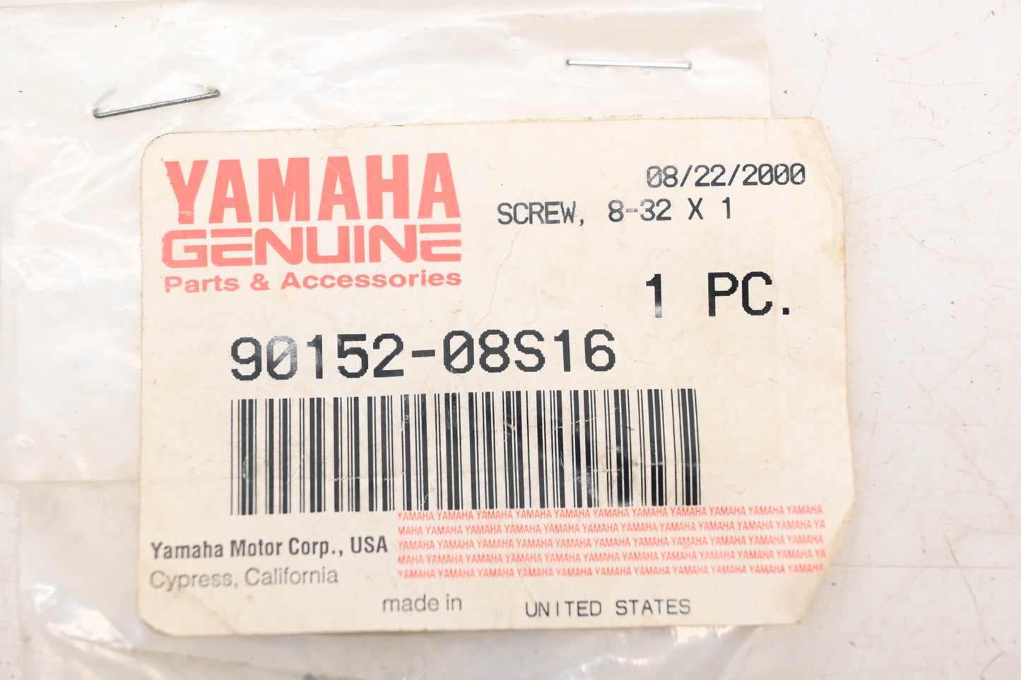 New OEM Yamaha 90152-08S16-00 Countersunk Screw NOS