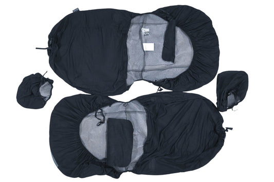 Autocraft AC370046B Black/Grey-Blue Park Place Seat Cover Kit NOS