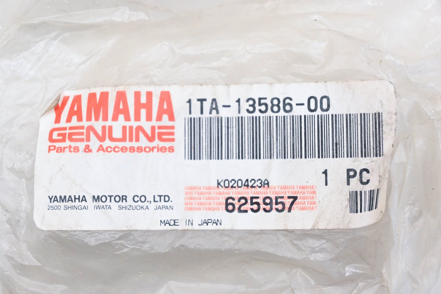 New OEM Yamaha 1TA-13586-00-00 Carburetor Intake Boot Joint NOS