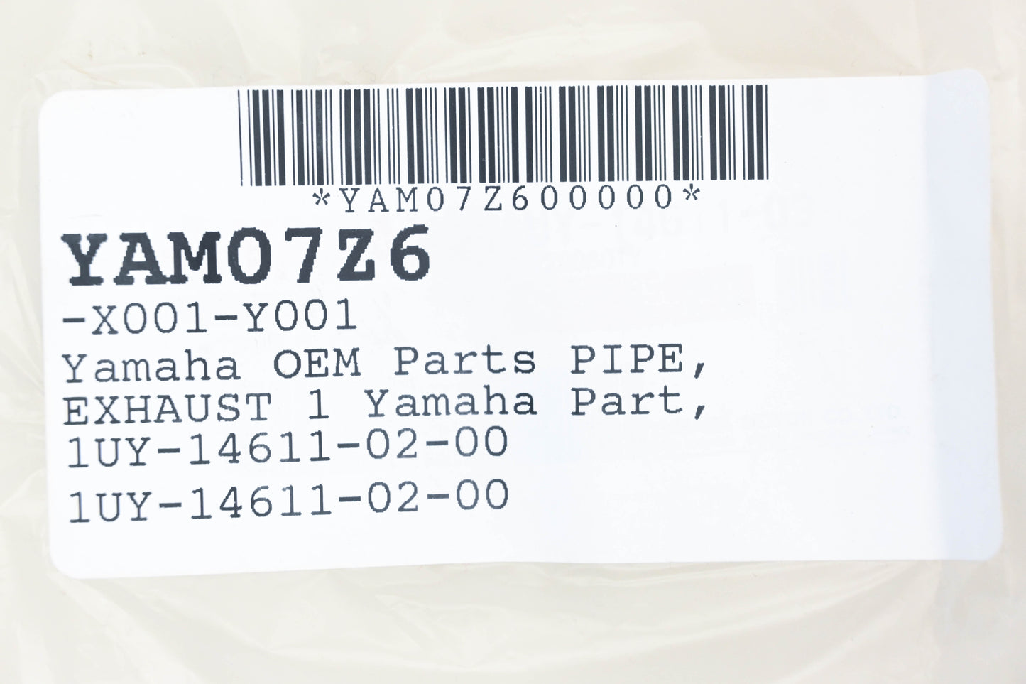 New OEM Yamaha 1UY-14611-02-00 Exhaust Header Pipe NOS