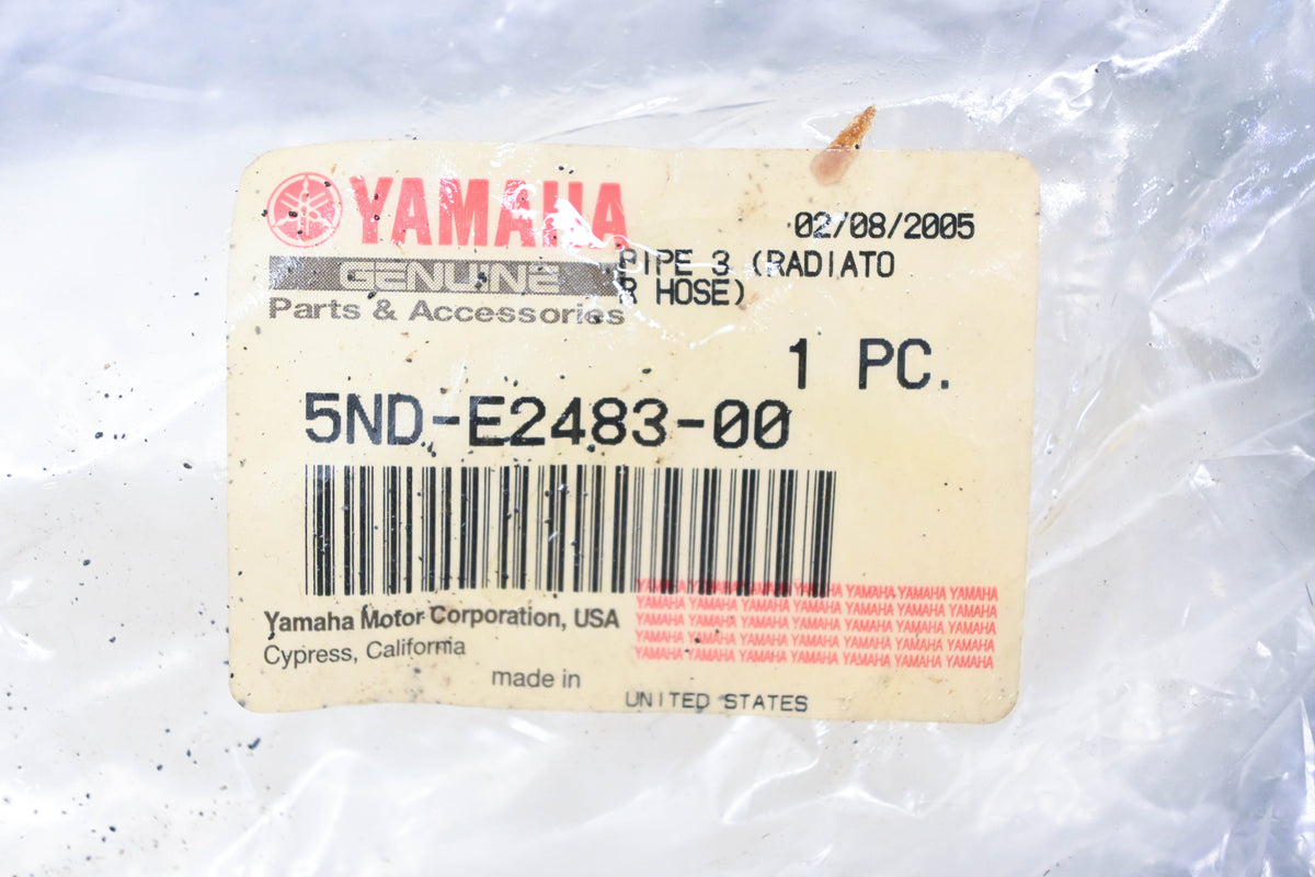 New OEM Yamaha 5ND-E2483-00-00 Radiator Coolant Hose NOS