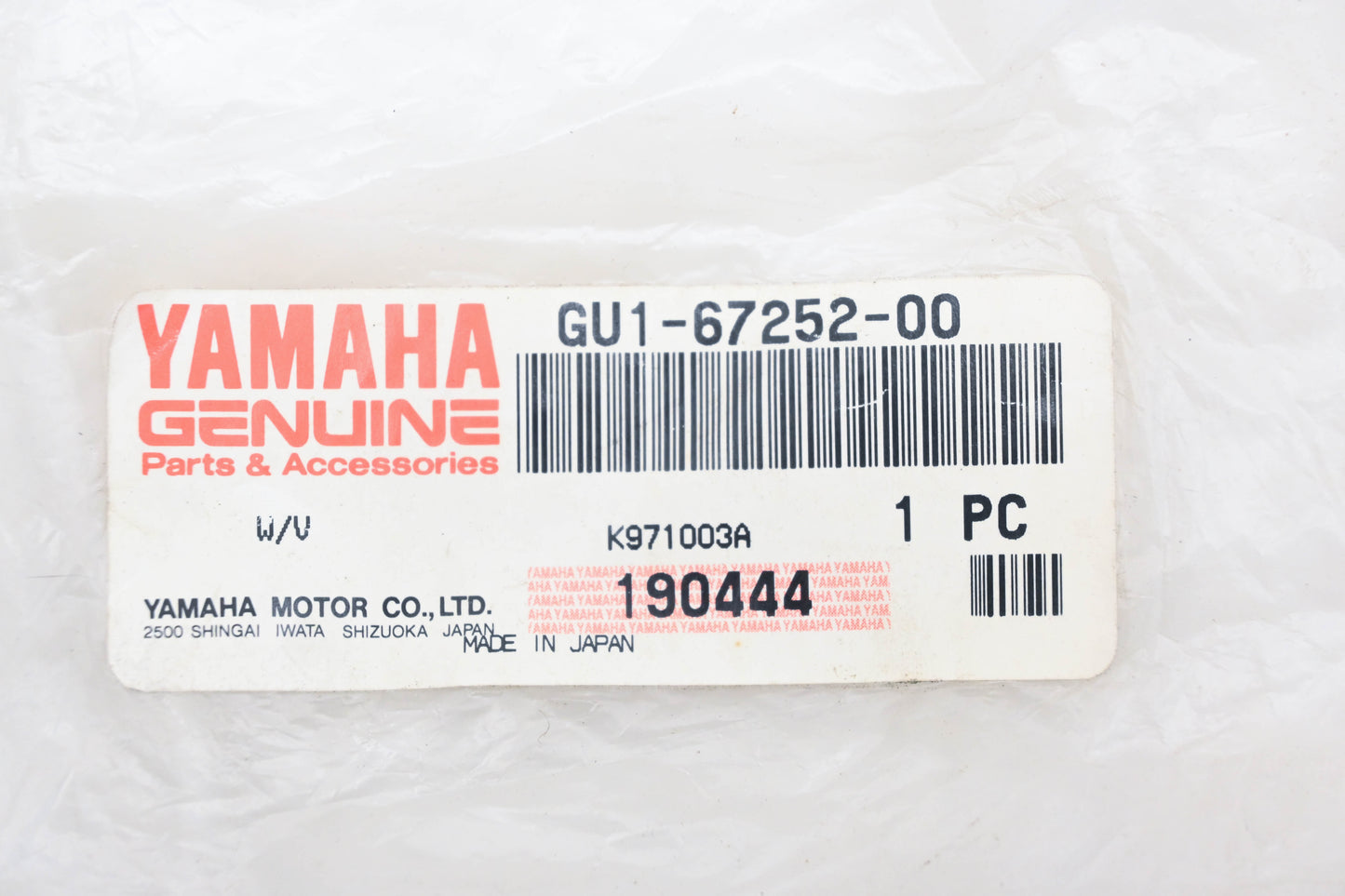 New OEM Yamaha GU1-67252-00-00 Throttle Cable NOS