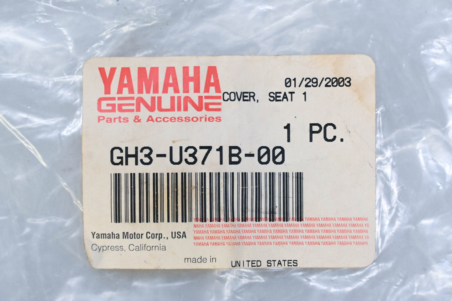 New OEM Yamaha GH3-U371B-00-00 Purple Seat Cover #1 NOS