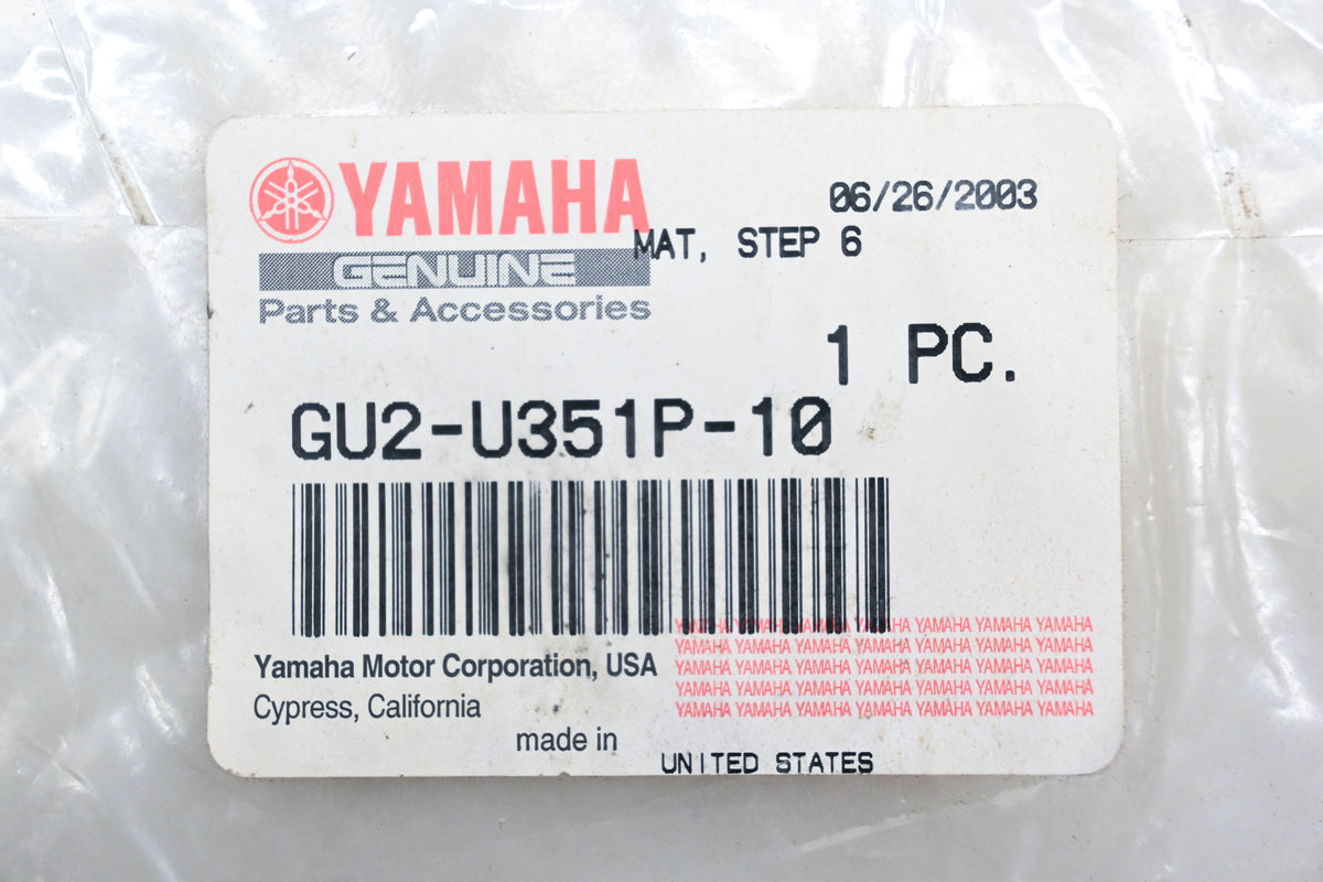 New OEM Yamaha GU2-U351P-10-00 Step Mat #6 NOS