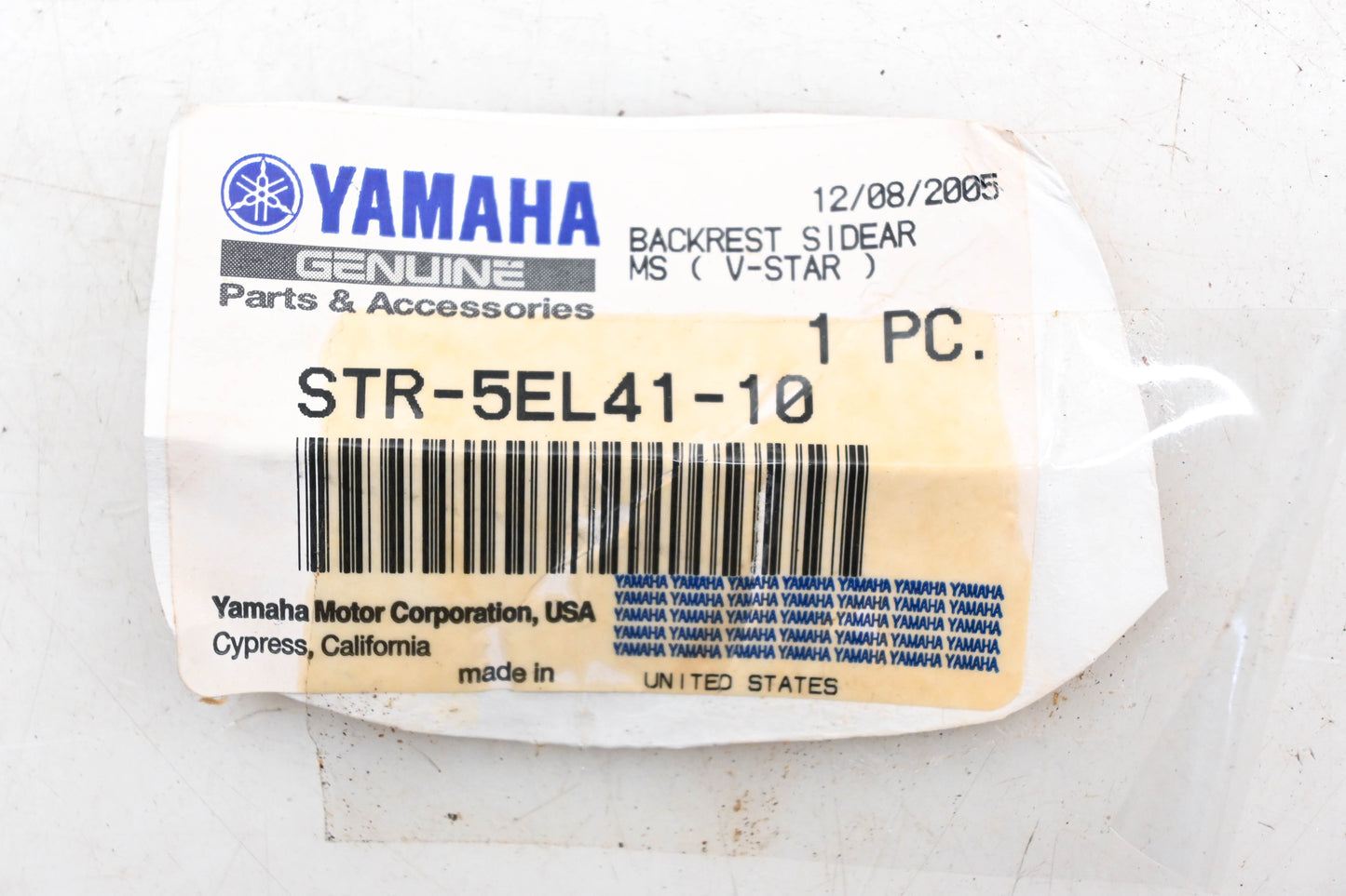New OEM Yamaha STR-5EL41-10-00 Backrest Side Arm Kit NOS