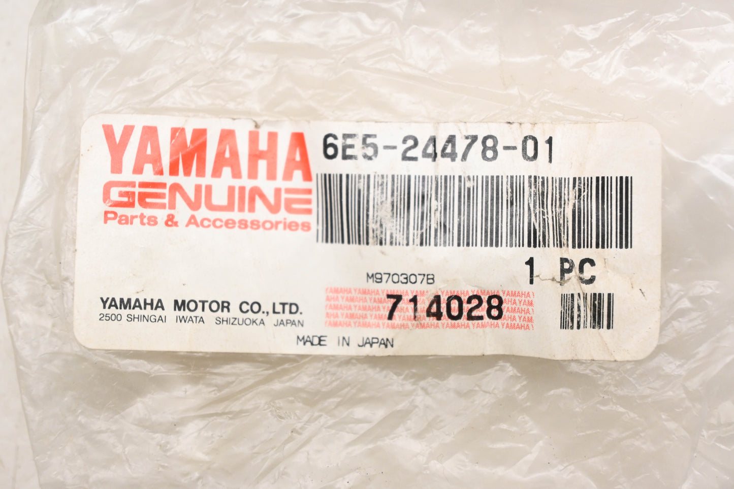 New OEM Yamaha 6E5-24478-01-00 Water Pump Joint NOS
