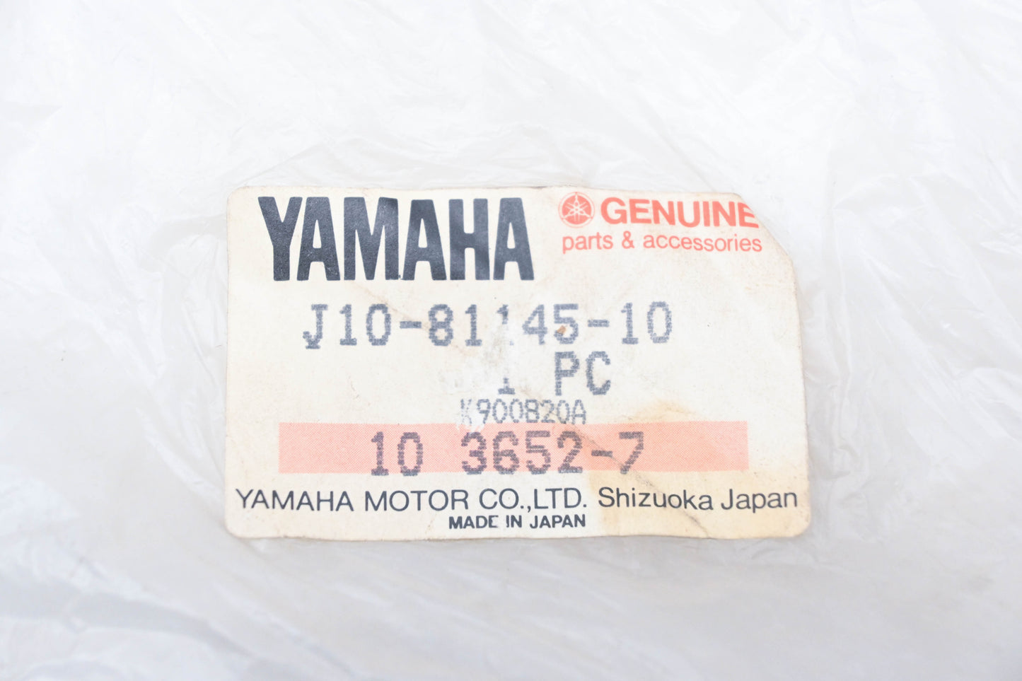 New OEM Yamaha J10-81145-10-00 Bolt NOS