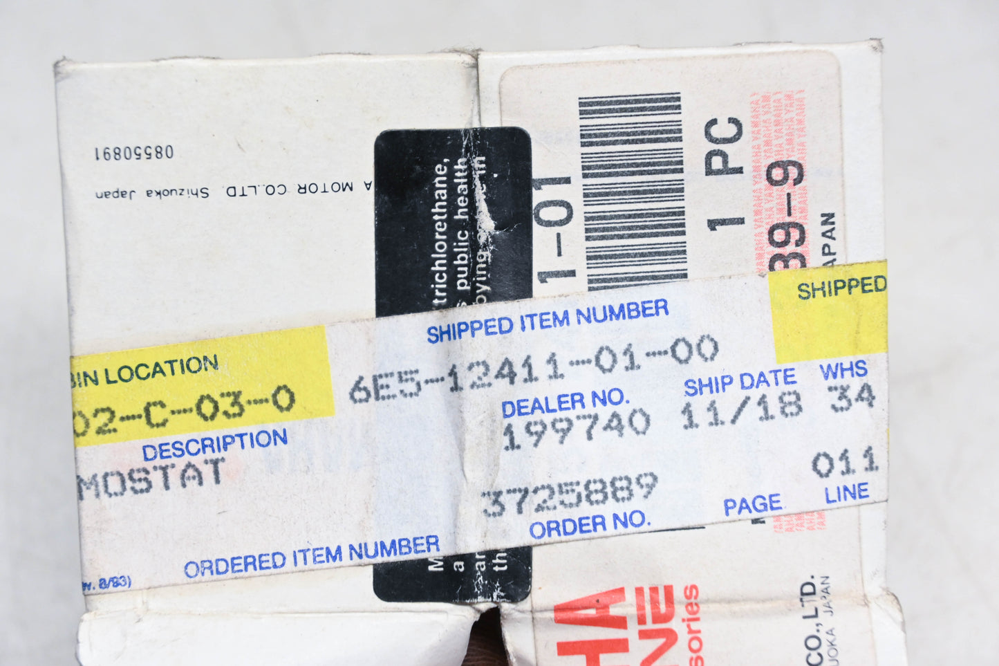 New OEM Yamaha 6E5-12411-01-00 Thermostat NOS
