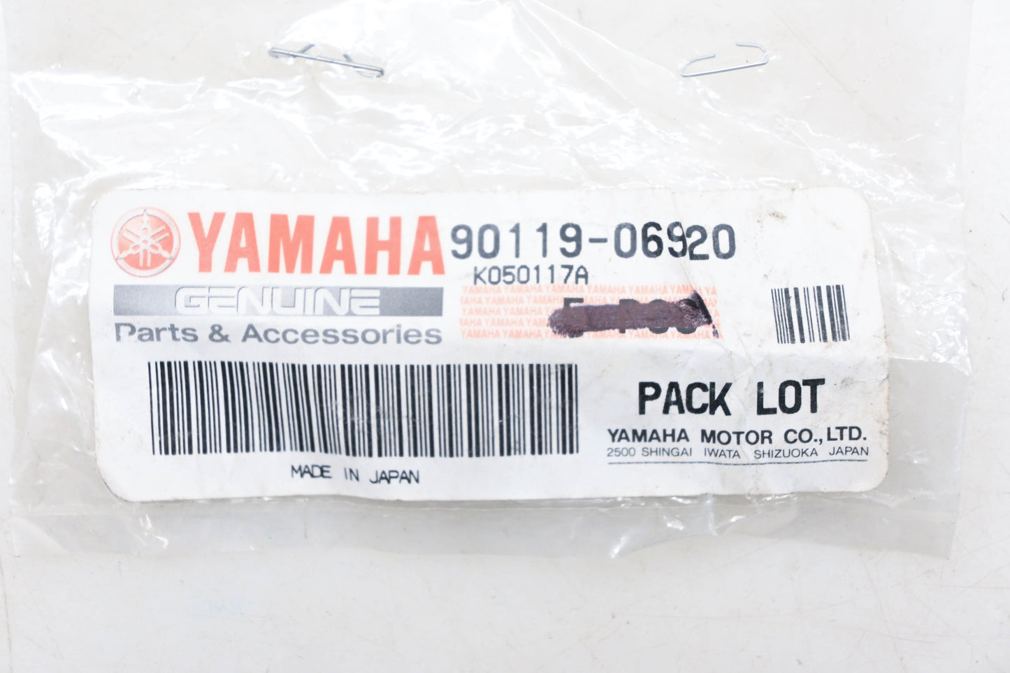 New OEM Yamaha 90119-06920-00 Bolt With Washer NOS