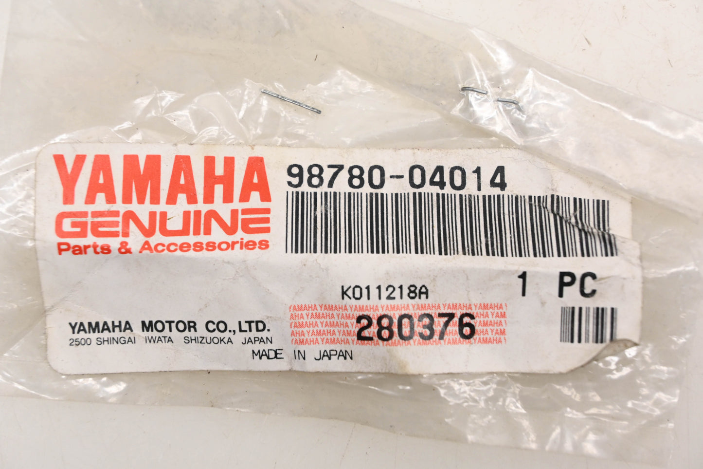 New OEM Yamaha 98780-04014-00 Flat Head Screw NOS