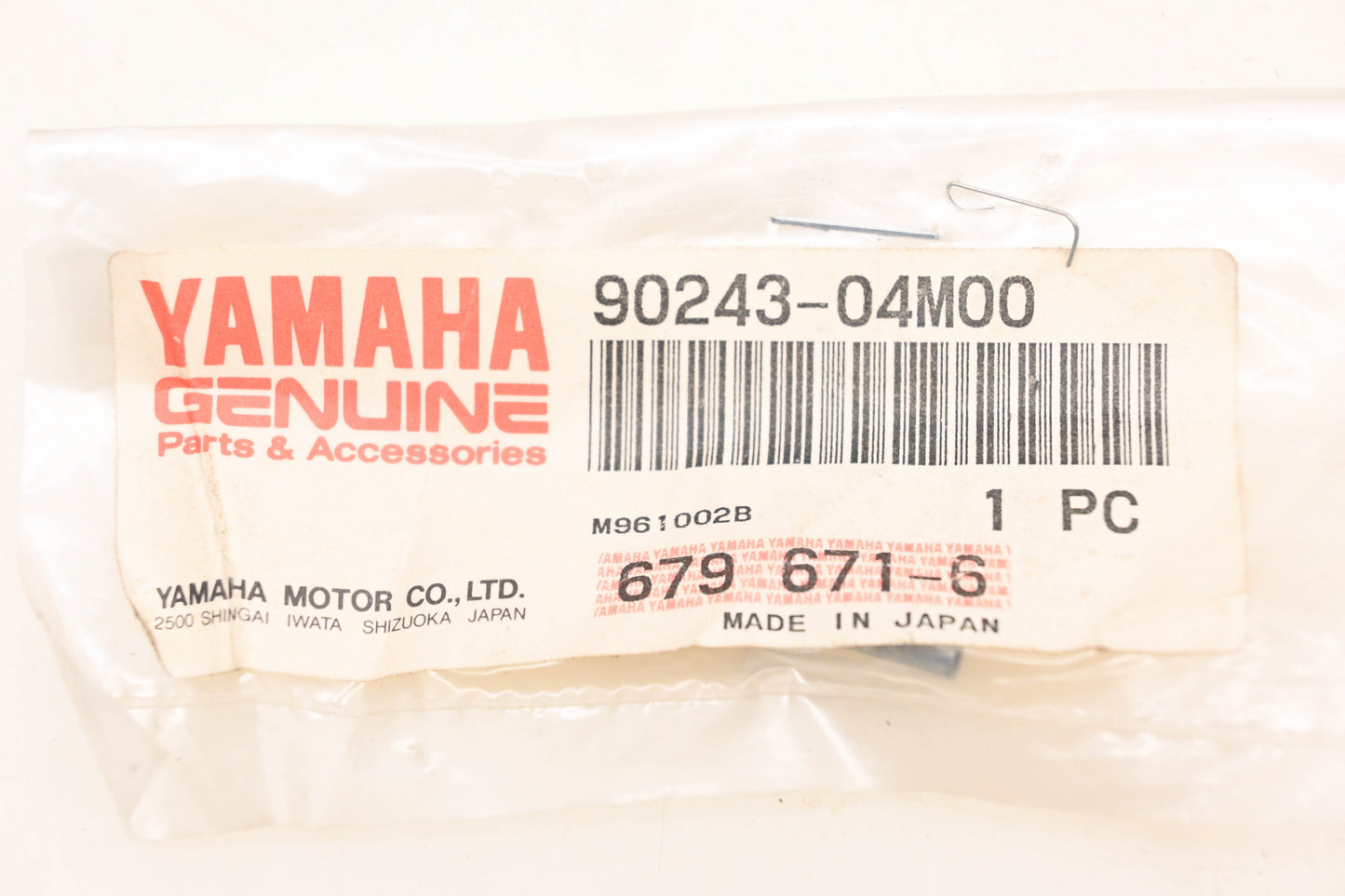 New OEM Yamaha 90243-04M00-00 Transom Clamp Pin NOS