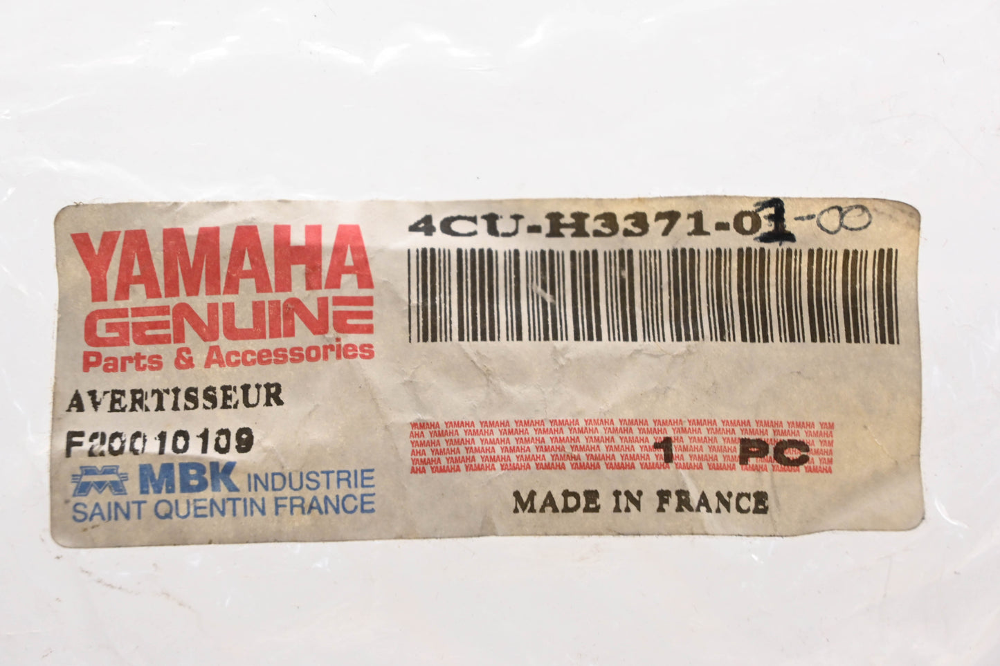 New OEM Yamaha 4CU-H3371-01-00 Horn Assembly NOS