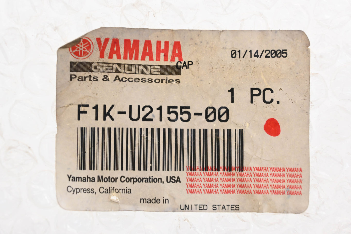 New OEM Yamaha F1K-U2155-00-00 Jet Pump Cap NOS