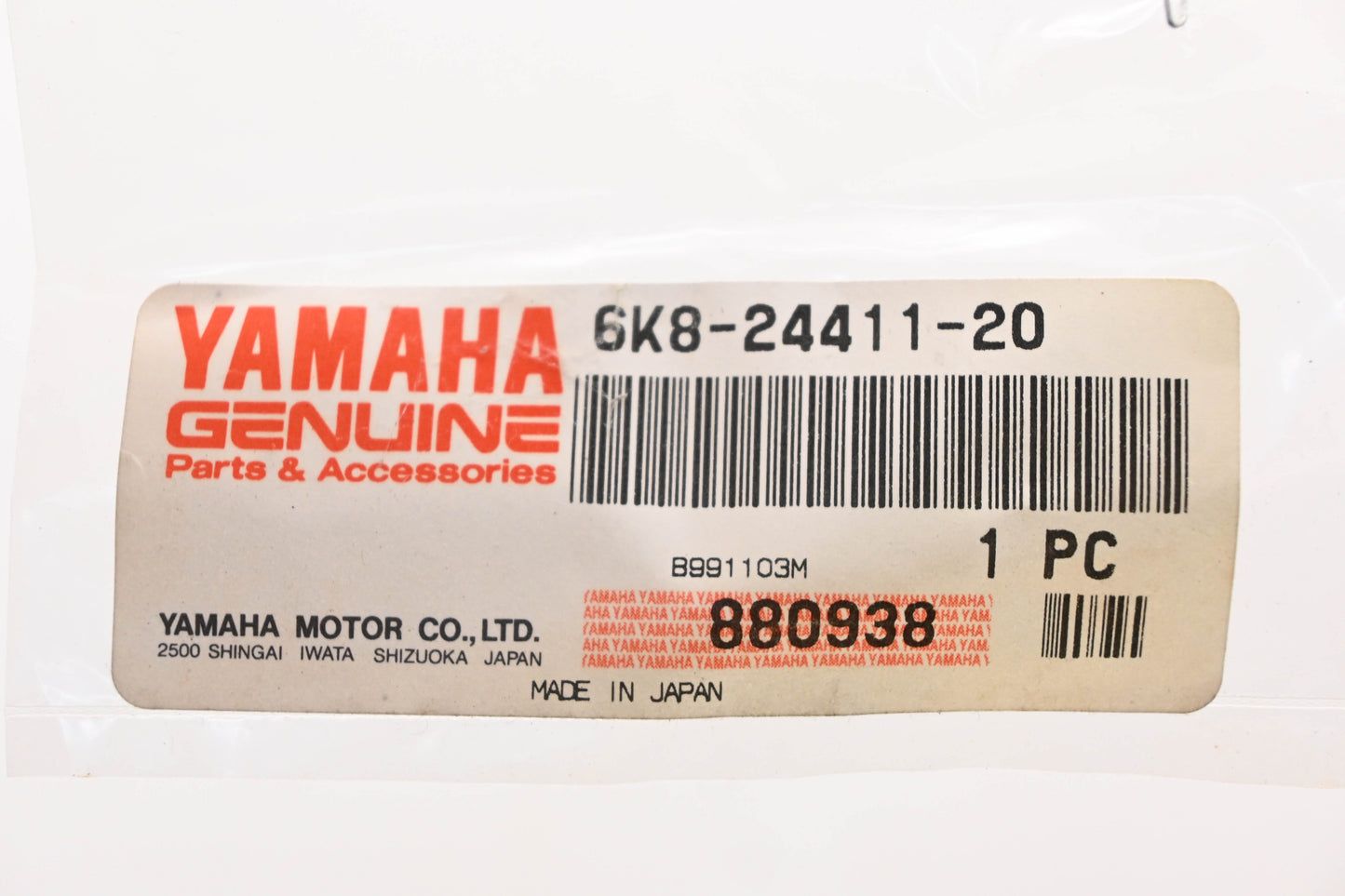 New OEM Yamaha 6K8-24411-20-00 Diaphragm NOS