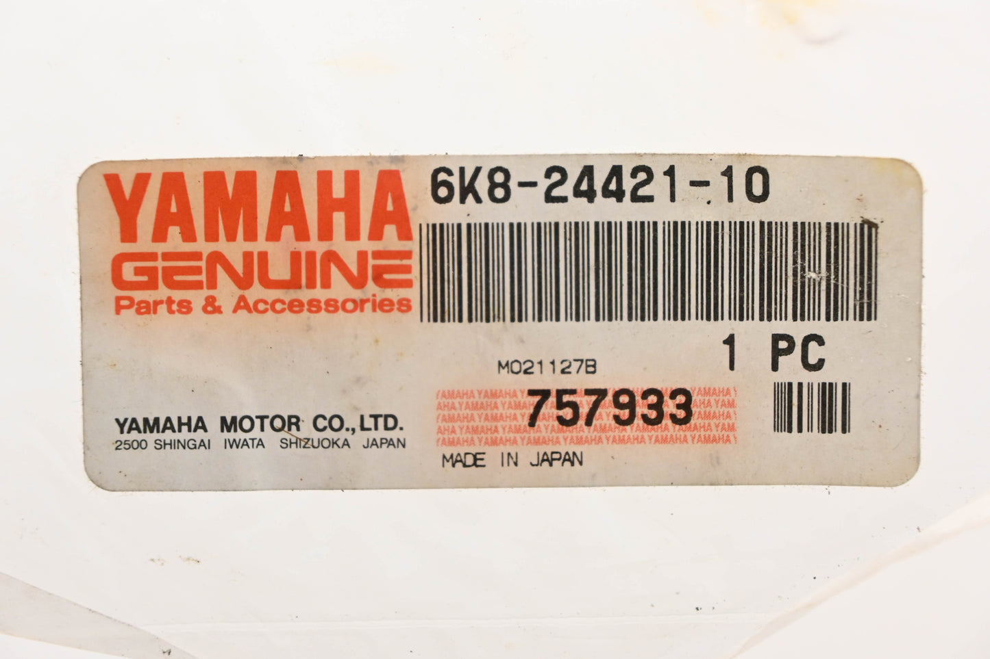 New OEM Yamaha 6K8-24421-10-00 Carburetor Check Valve NOS