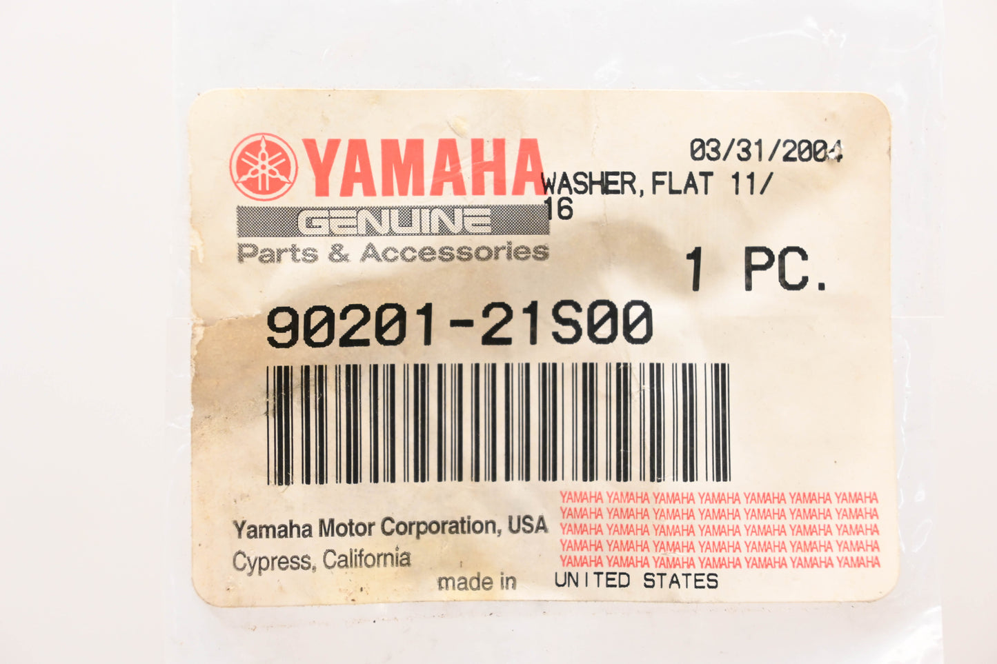 New OEM Yamaha 90201-21S00-00 Plate Washer NOS