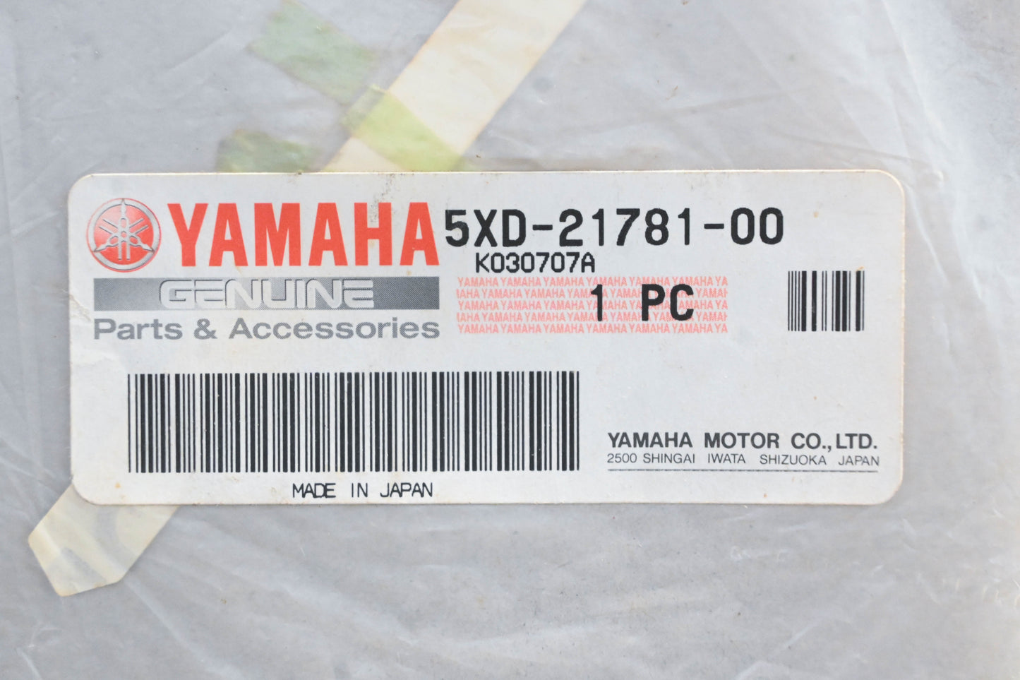 New OEM Yamaha 5XD-21781-00-00 Titanium 5 Valve Emblem Decal NOS