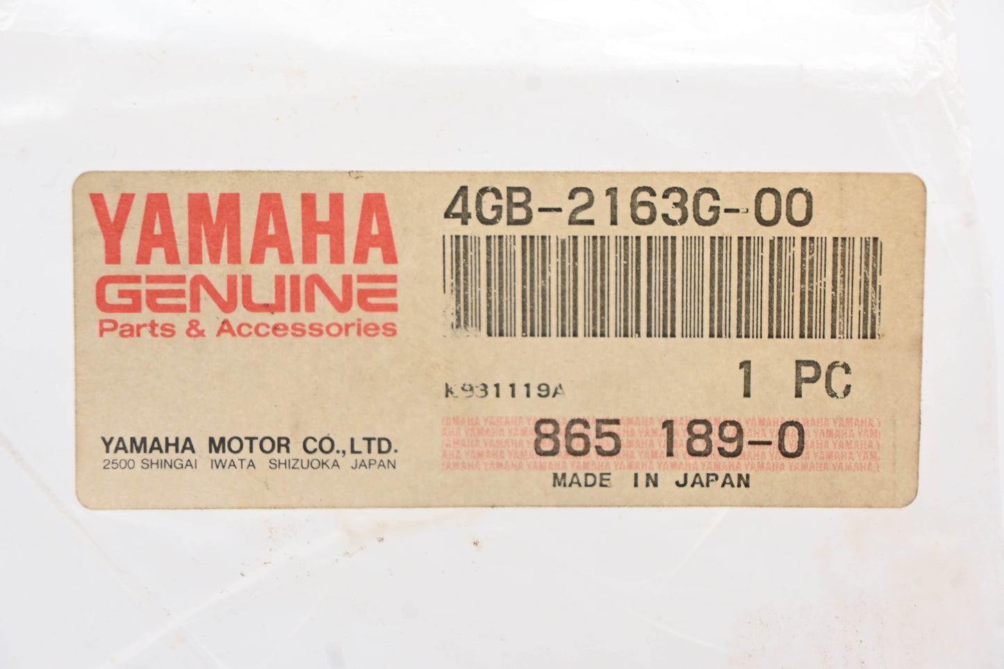 New OEM Yamaha 4GB-2163G-00-00 Red/Silver 400 Emblem Decal NOS
