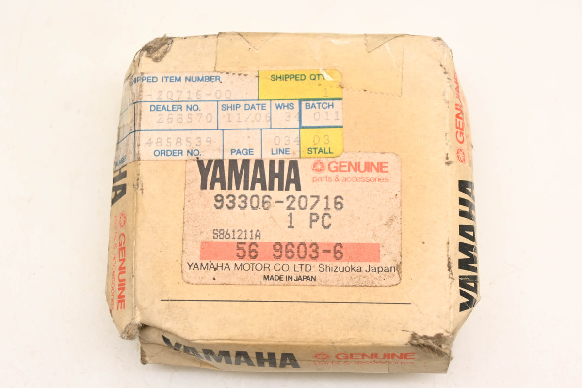 New OEM Yamaha 93306-20716-00 Koyo Ball Bearing NOS