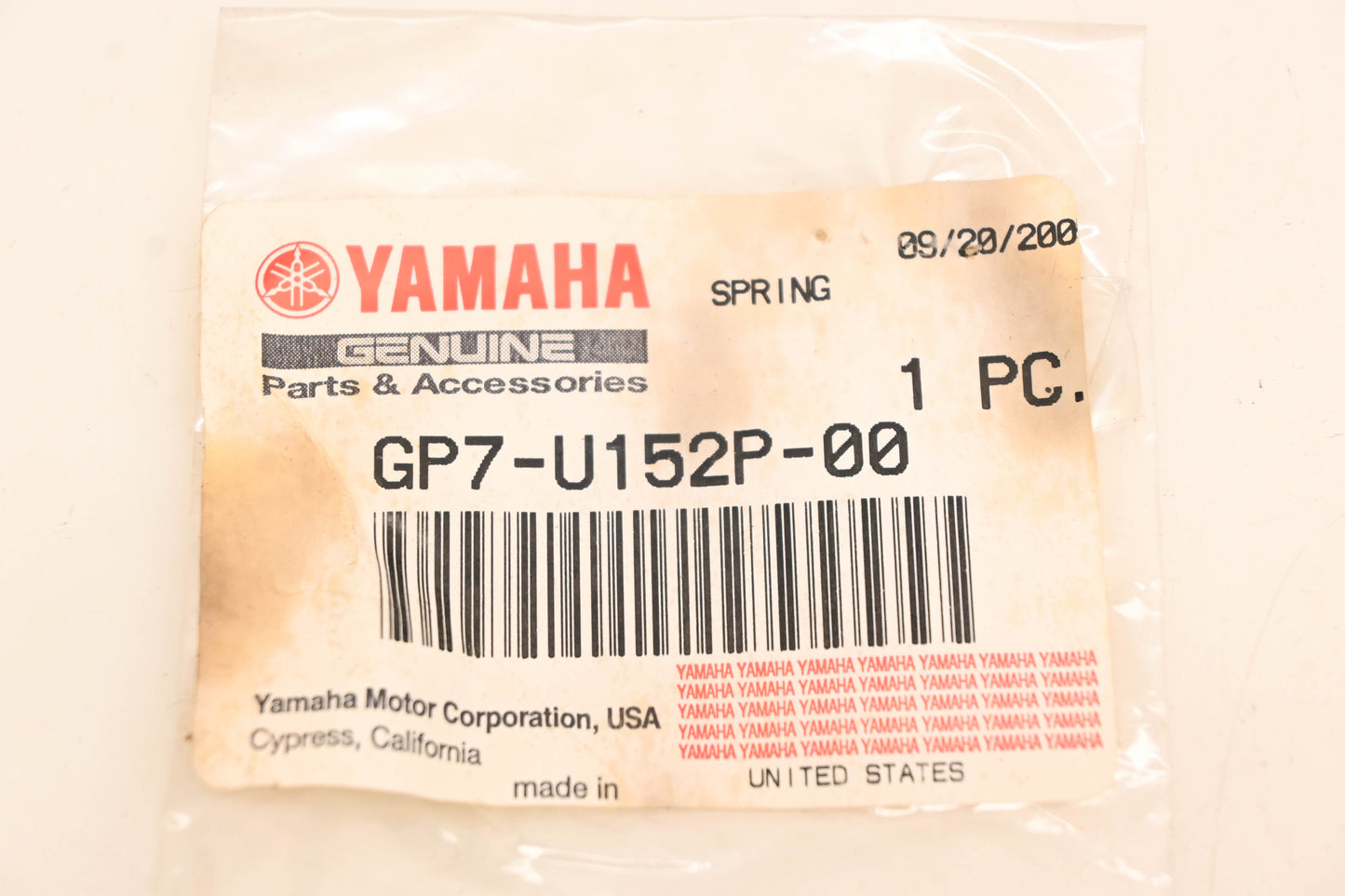 New OEM Yamaha GP7-U152P-00-00 Spring NOS