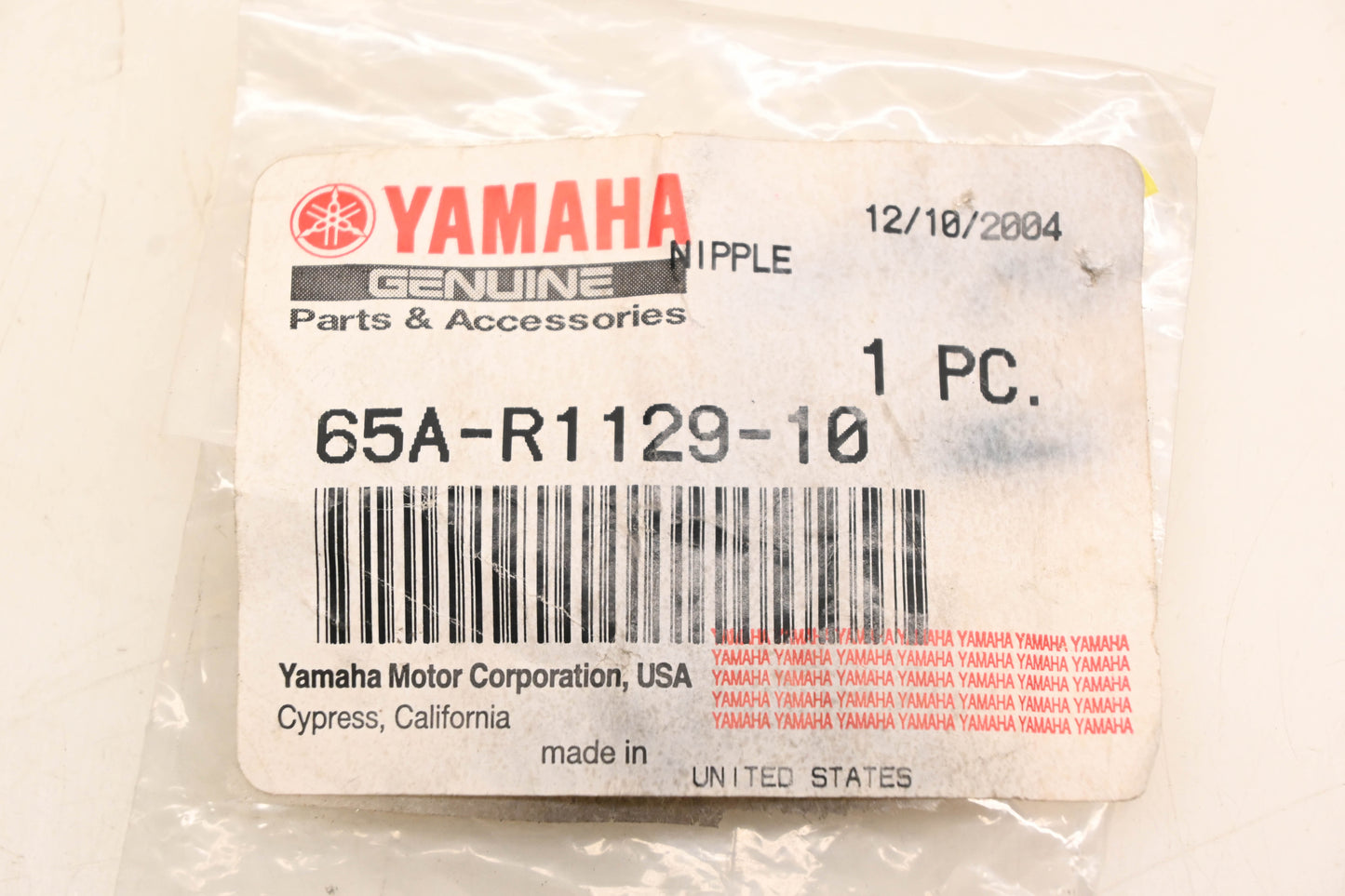 New OEM Yamaha 65A-R1129-10-00 Nipple NOS