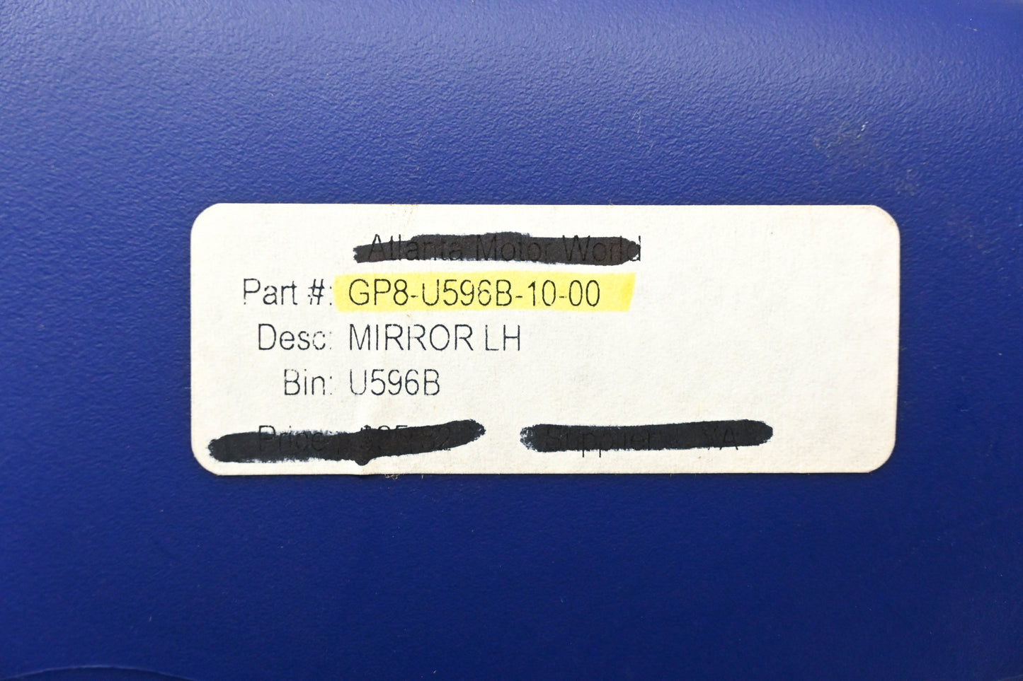 New OEM Yamaha GP8-U596B-10-00 Blue Lefthand Side Mirror Assembly NOS