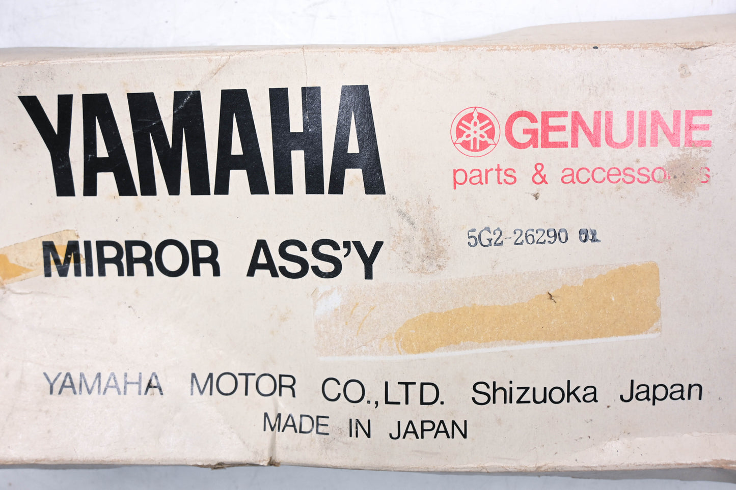 New OEM Yamaha 5G2-26290-01-00 Black Right Side Mirror Assembly NOS