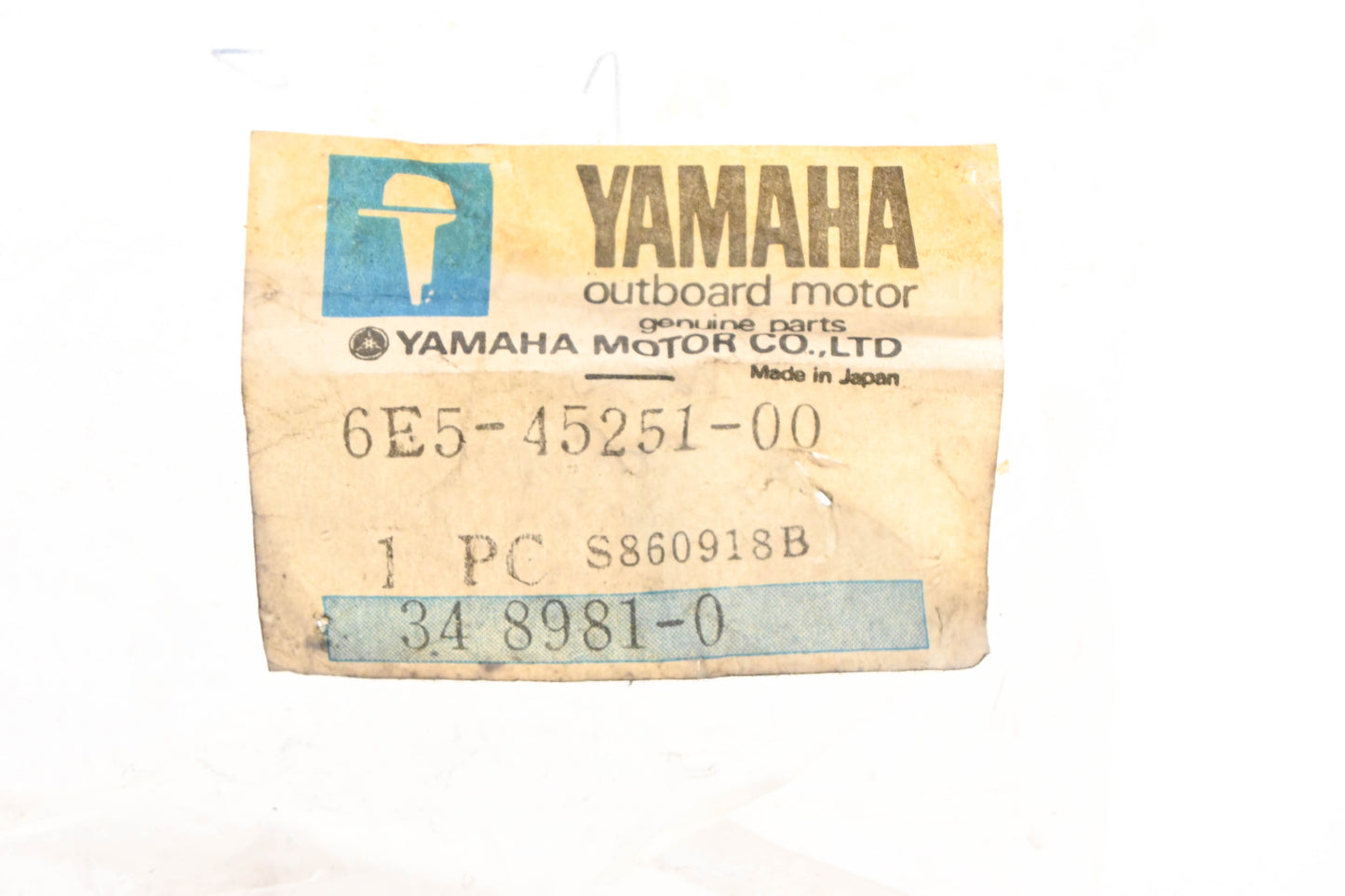 New OEM Yamaha 6E5-45251-00-00 Anode NOS